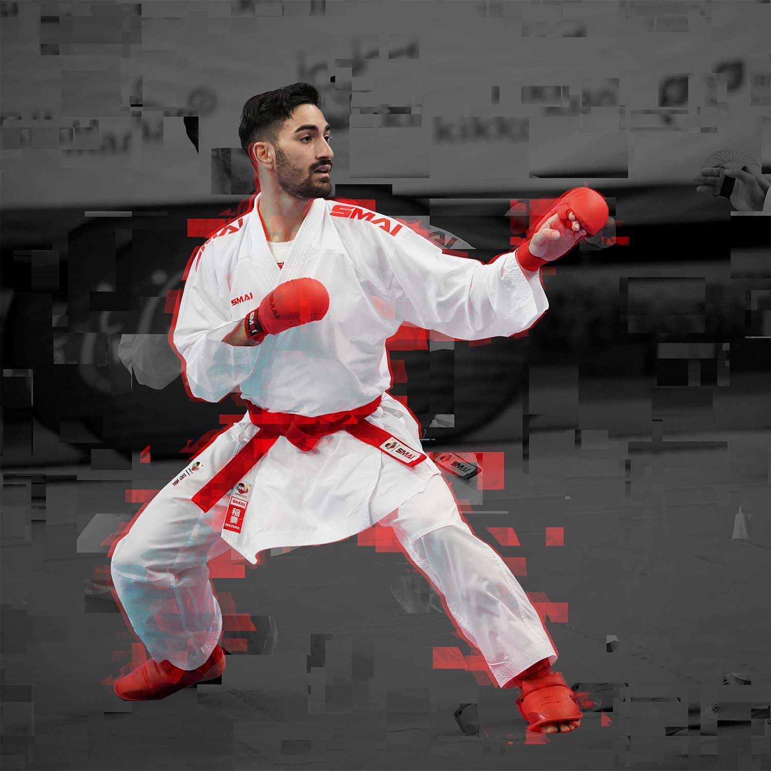 karate athlete sparring 