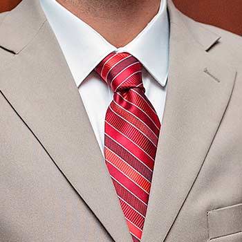 Red Solid Color Zipper Tie