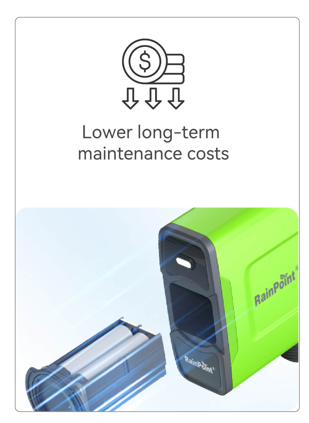 Lower long-term maintenance costs.