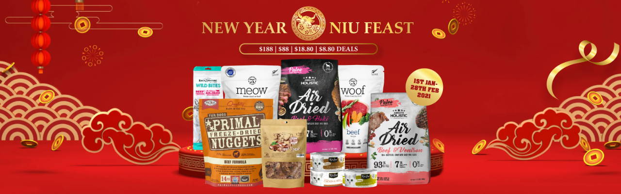 Chinese New Year B2K / Wag & Co promotion online pet shop singapore pawpy kisses.