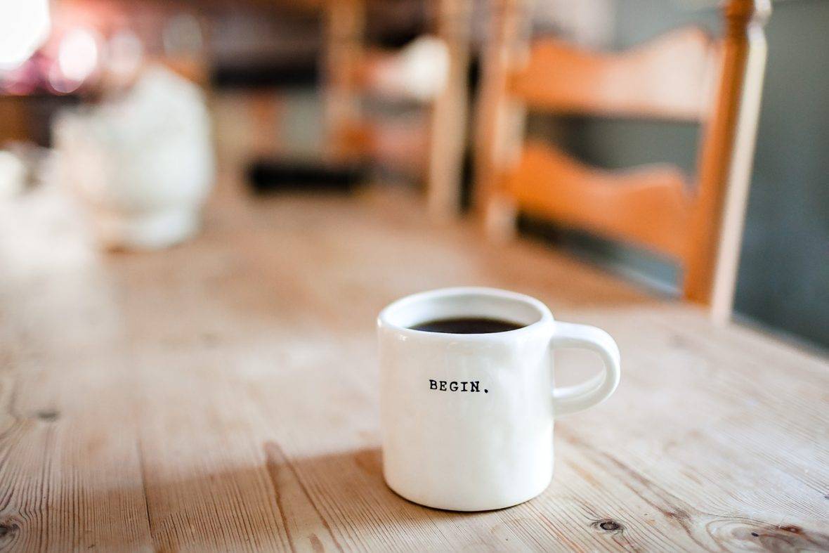 Mug Of Coffee On Table