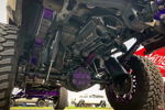 Undercarriage train horn bells near purple rear axle thumbnail