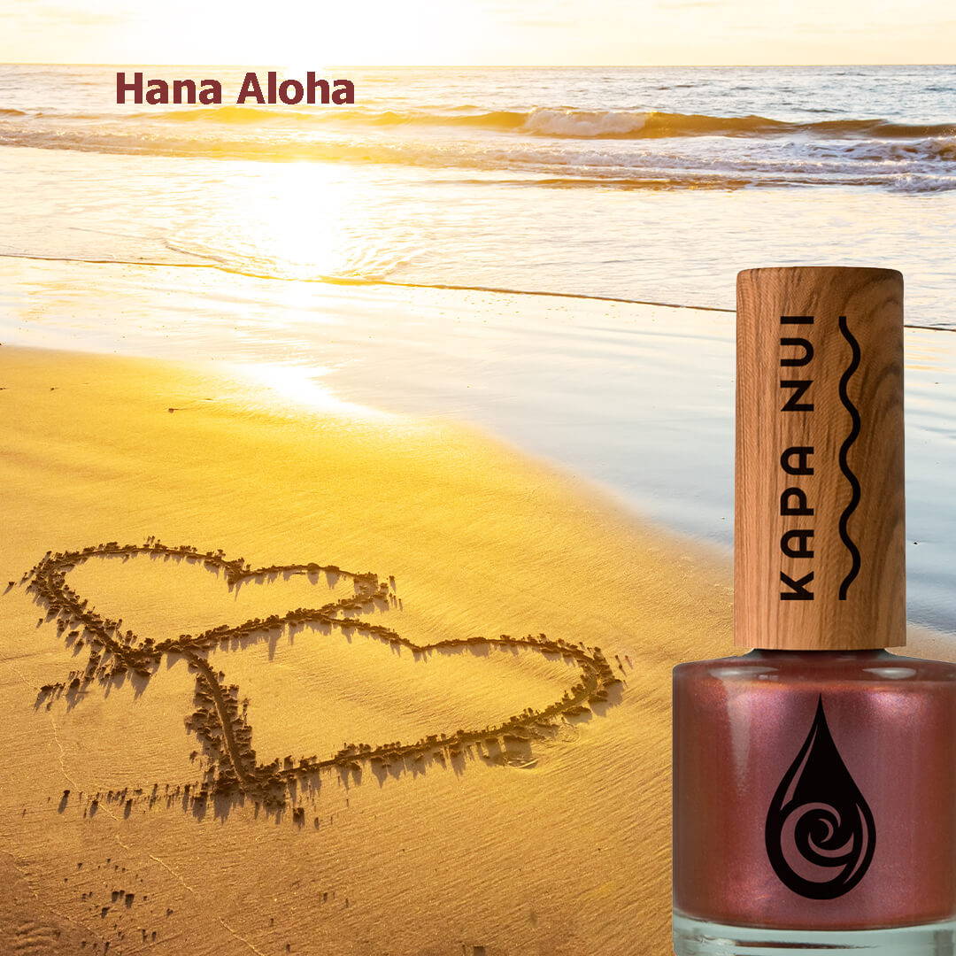 hana aloha toxin free nail polish on the beach