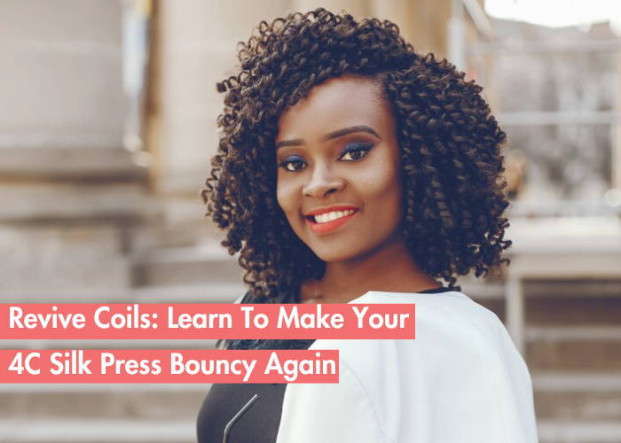 Woman smiling with curly hair, promoting a hair care tutorial.