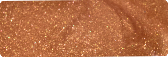 Shimmering bronze glitter with a smooth texture.