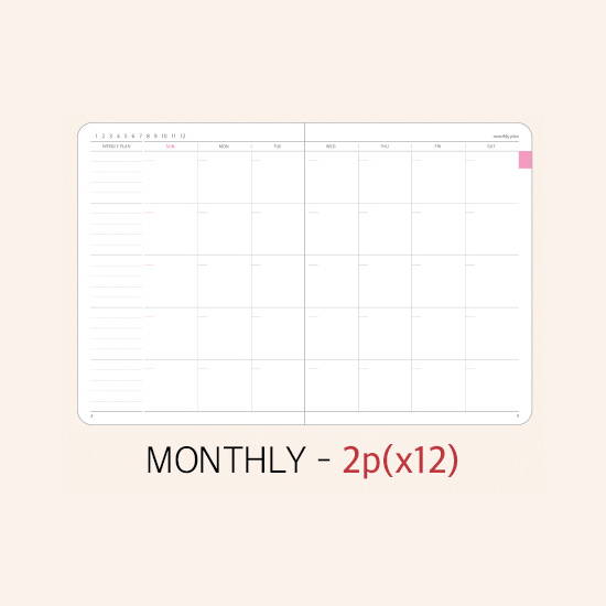 Monthly plan - Rihoon 2020 Essay small weekly dated diary planner