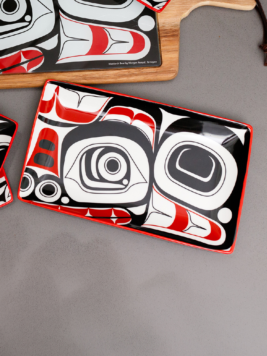 Matriarch Bear Platter by Morgan Asoyuf, Ts'msyen (Tsimshian)