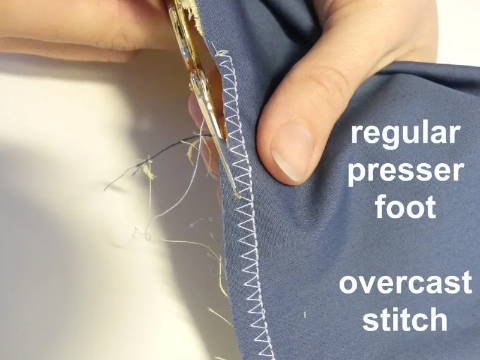 overcast stitch with a regular presser foot