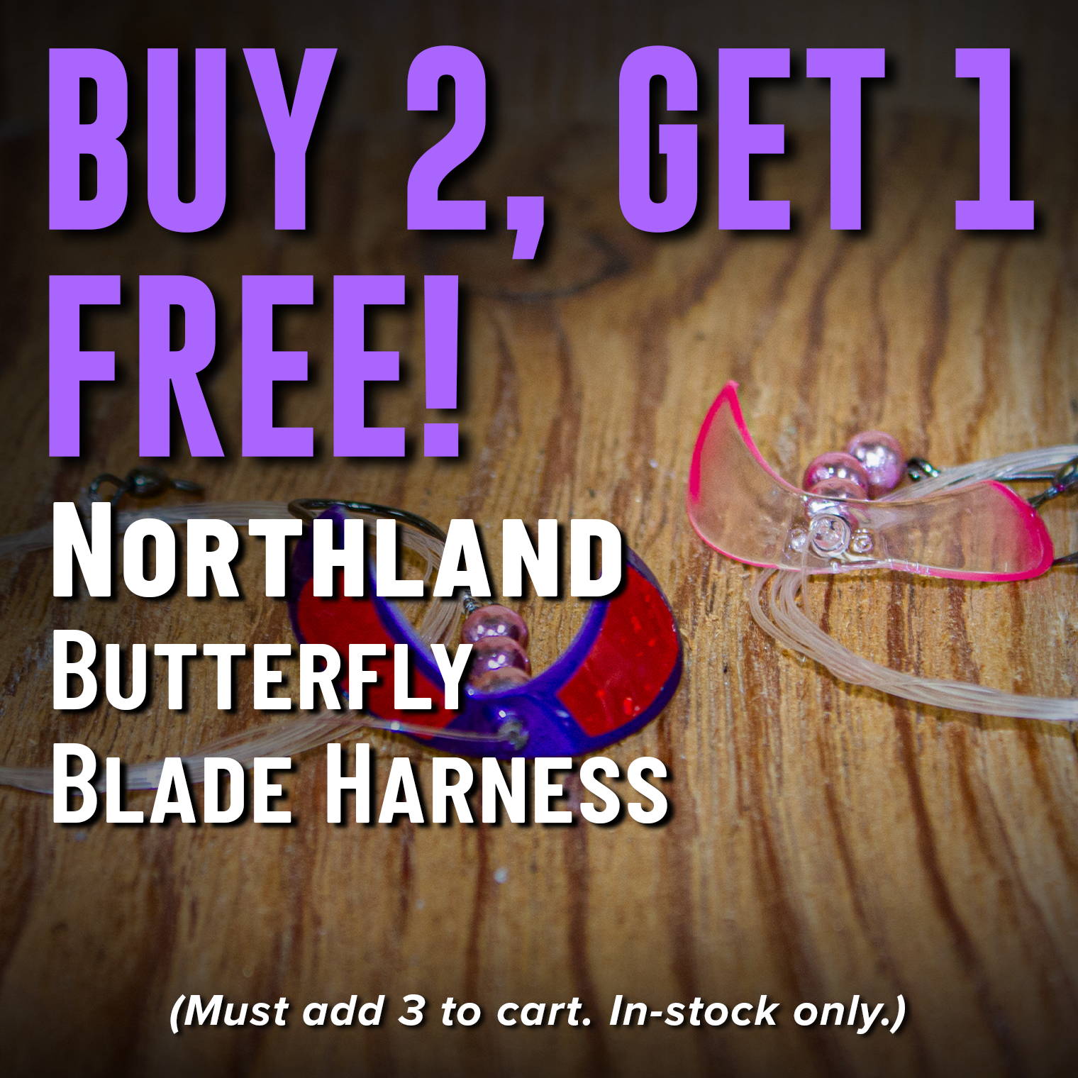 Buy 2, Get 1 Free! Northland Butterfly Blade Harness (Must add 3 to cart. In-stock only.)