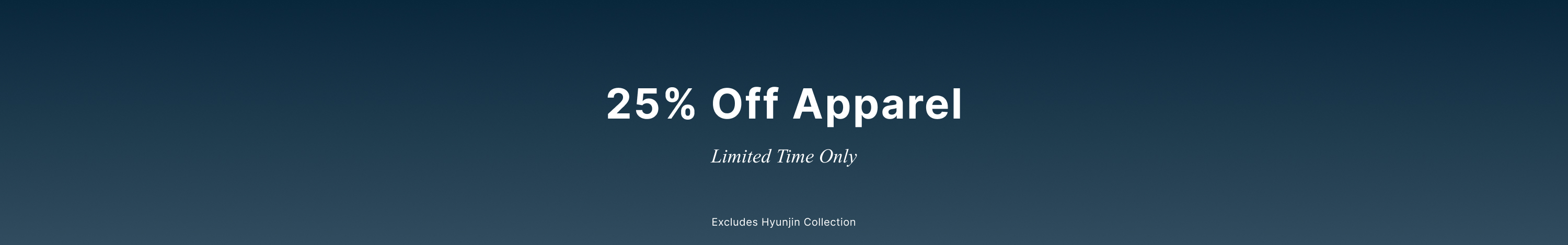 25% Off Apparel