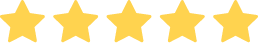 Five yellow stars in a row, representing a perfect rating.