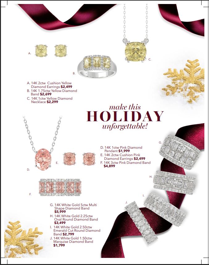 pink and yellow diamonds