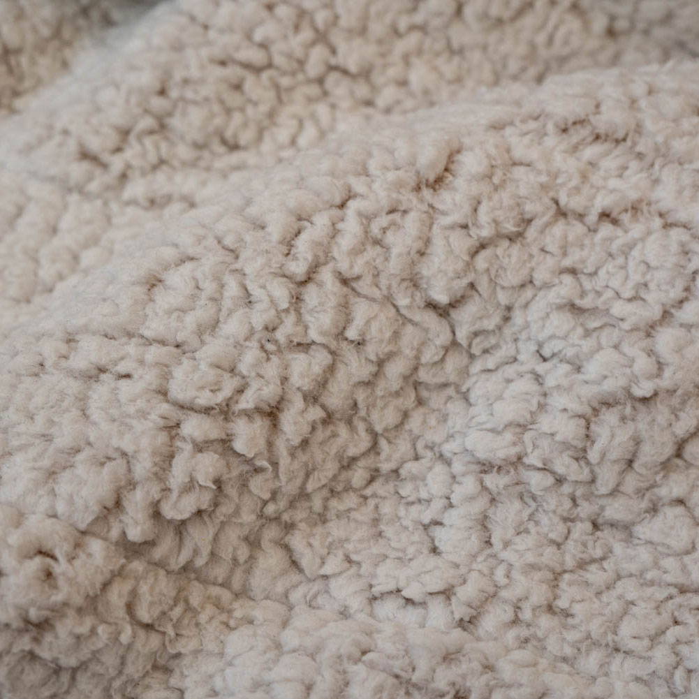 Texture of Rumpl sherpa fleece material 