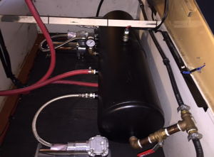 1978 Chevy K10 P3 544K train horn under-hood install