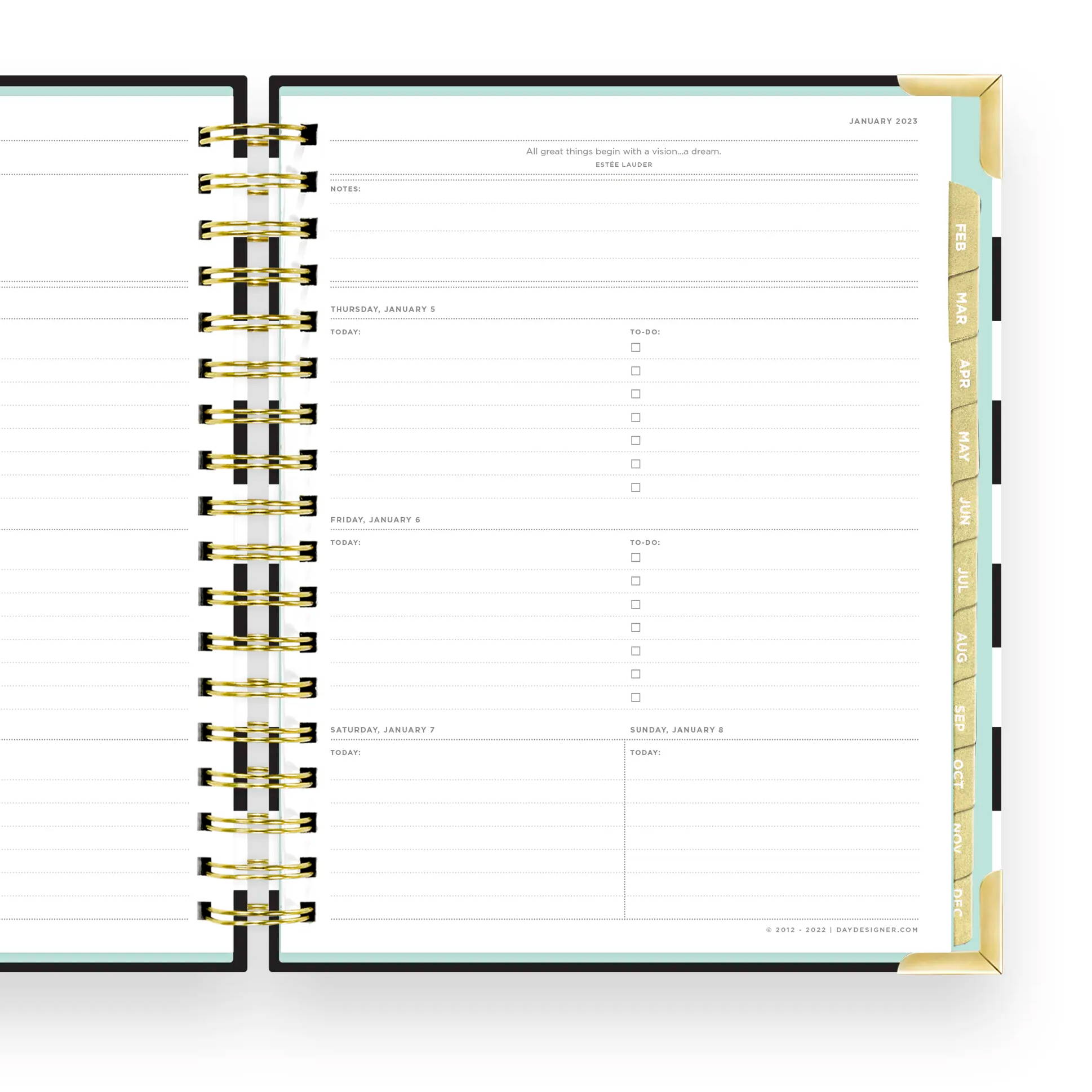 Day Designer 2024 Planner 3.625x6.125 Monthly Clear Cover Wild Blooms  White : Target
