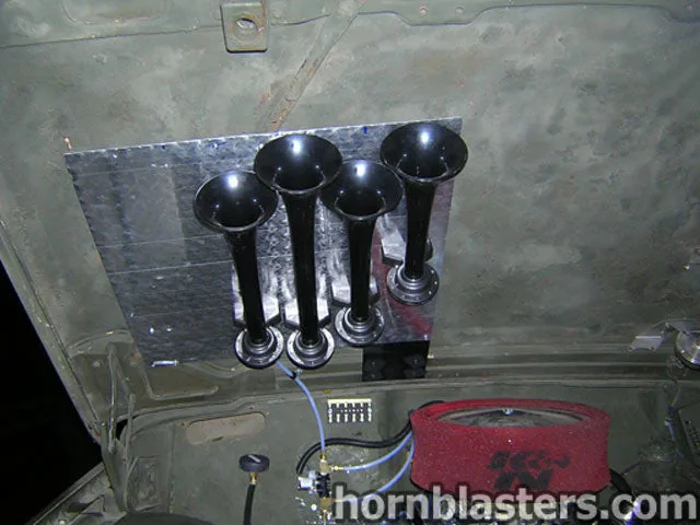 Finished exterior Scott's 1969 Jeep M715 military pickup Shocker XL train horn customer build showcase photo 12
