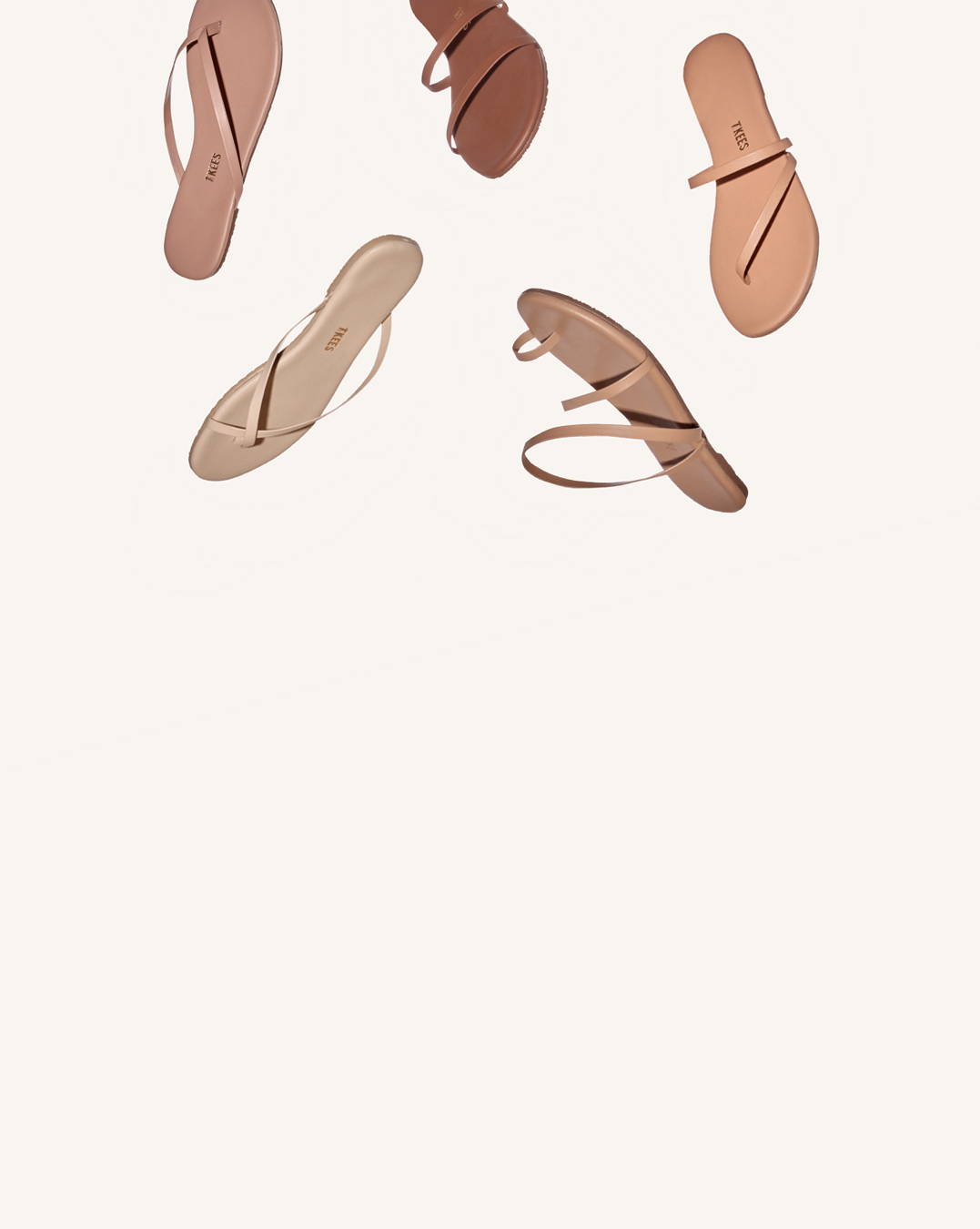 group of floating sandals