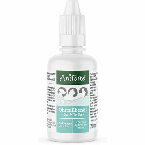 AniForte Ohrmilbenöl für Hunde, Katzen, Nagetiere, Haustiere 20ml