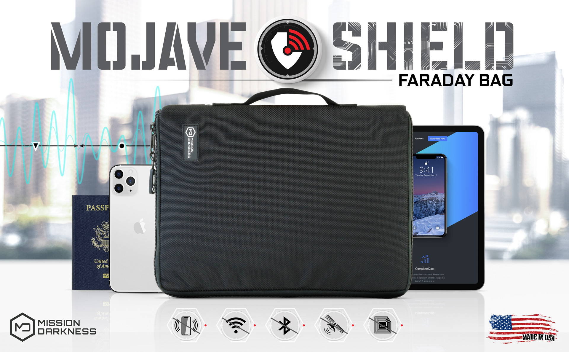 Mission Darkness Mojave Faraday Tablet Bag