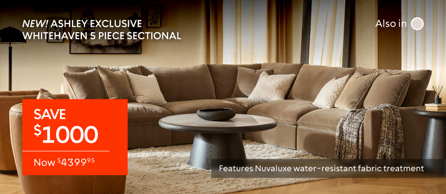 NEW! Ashley Exclusive Whitehaven 5 Piece Sectional now $4399.95 save $1000