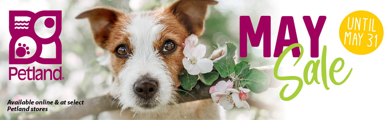 May Sale available online and at select Petland stores until May 31, 2022
