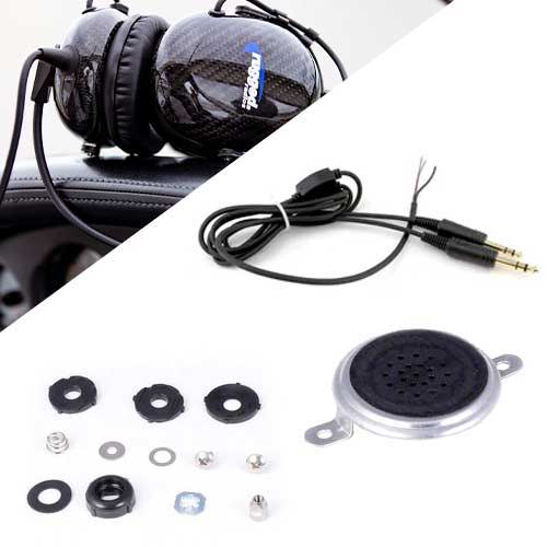 Aviation headset replacement speakers, hardware, and parts