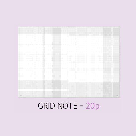 Grid note - Rihoon 2020 I like weekly dated grid diary planner