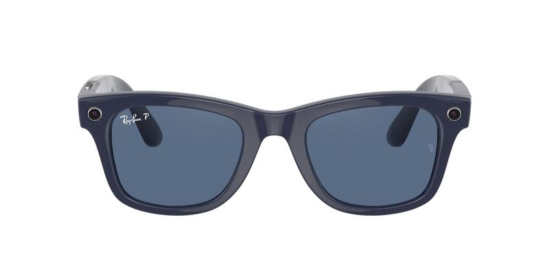 Ray Ban Stories - RW4002 Blue/Polar Dark Blue Square Men Sunglasses - 50mm
