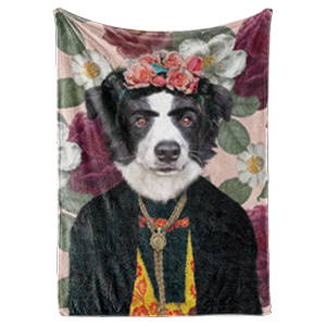 colonial pet portraits on fleece blankets