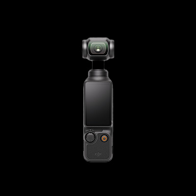 An Osmo Pocket 3 against a black background
