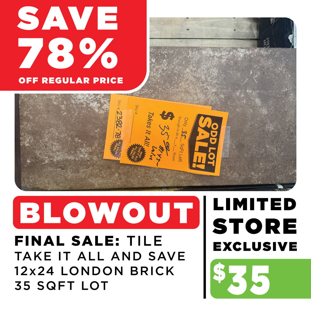 London brick 12 x 24 blowout