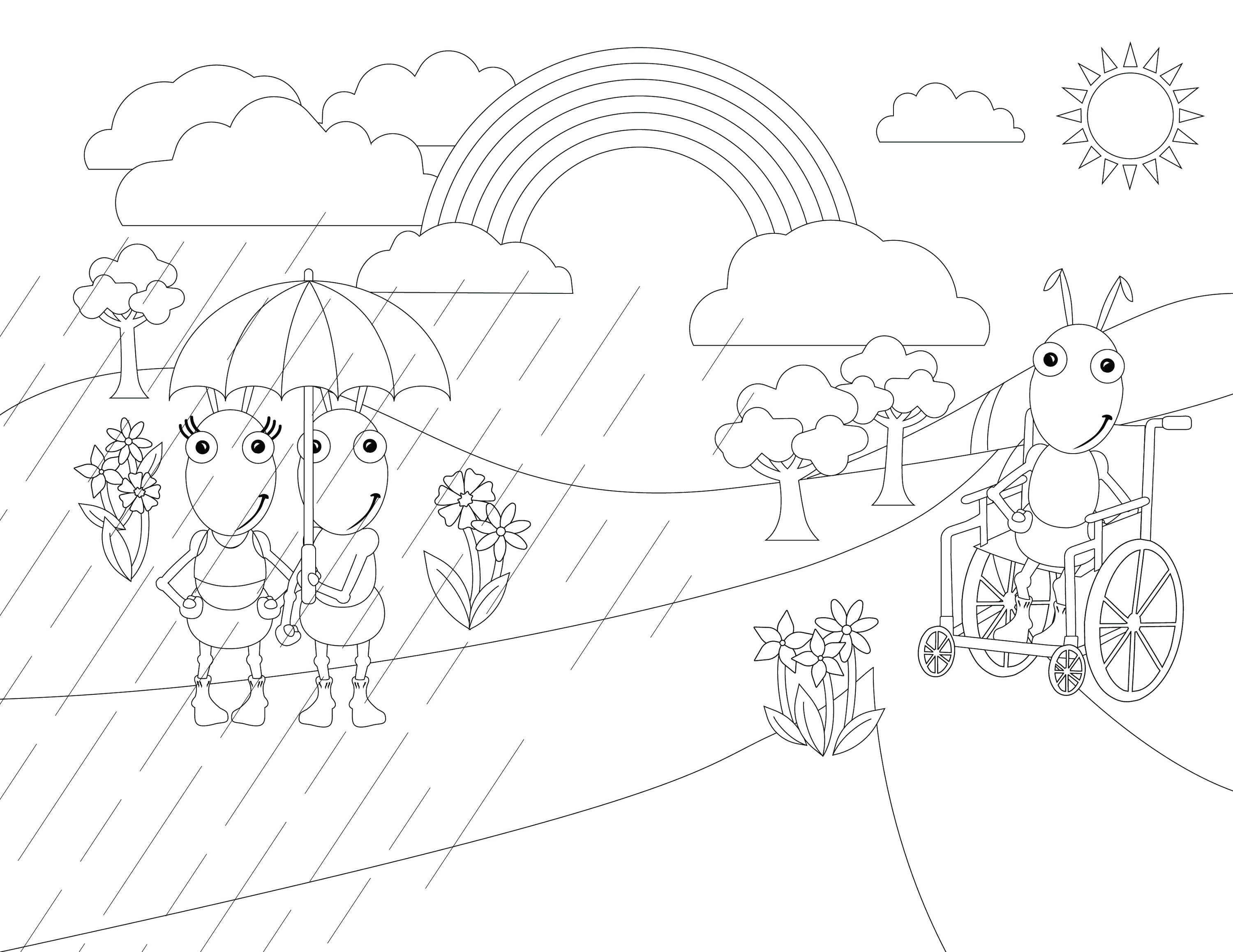 Rainy Day coloring page