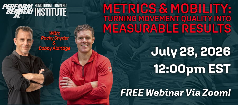 Webinar announcement on metrics and mobility, featuring two presenters and event details.