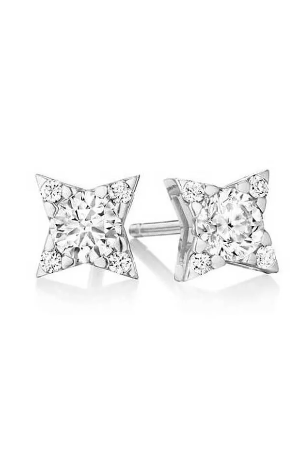 diamond star stud earrings