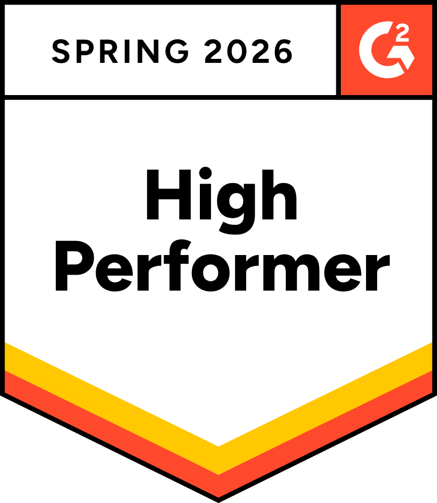 G2 Spring 2026 High Performer badge.