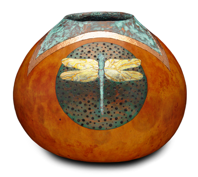 Gourd art by Gloria Crane