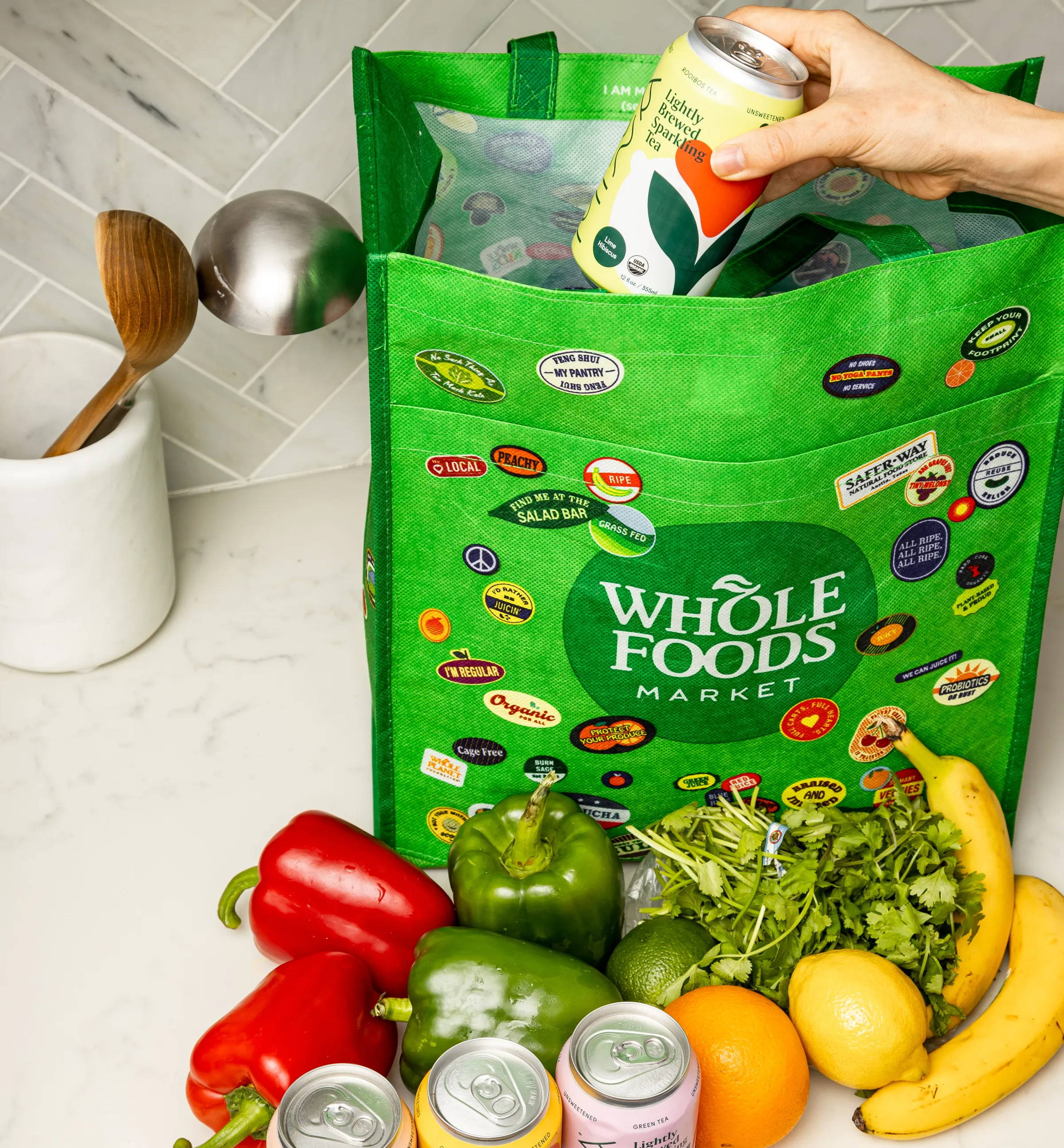 reusable shopping bag from whole foods