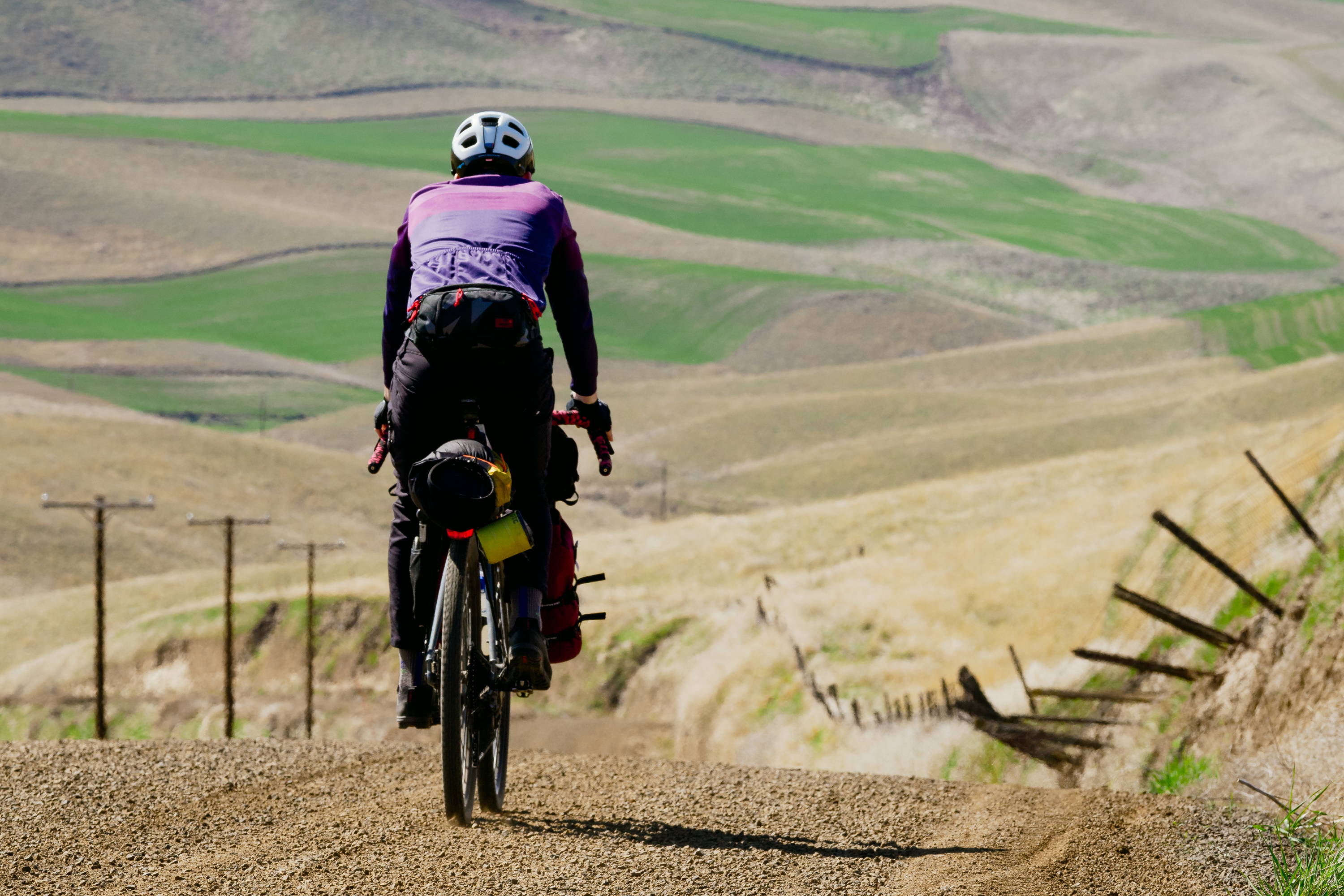 Gravel cycling in Montana in Aero Tech Designs Zenith Long Sleeve Jersey