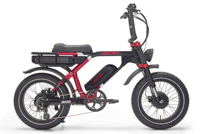 Detailed comparison of Ariel Rider Grizzly and Pedal AWD [S] dual motor ebikes, showcasing Grizzly's advanced features such as dual 52V batteries, customizable motor control, and superior range and speed for efficient urban commuting and off-road adventures.