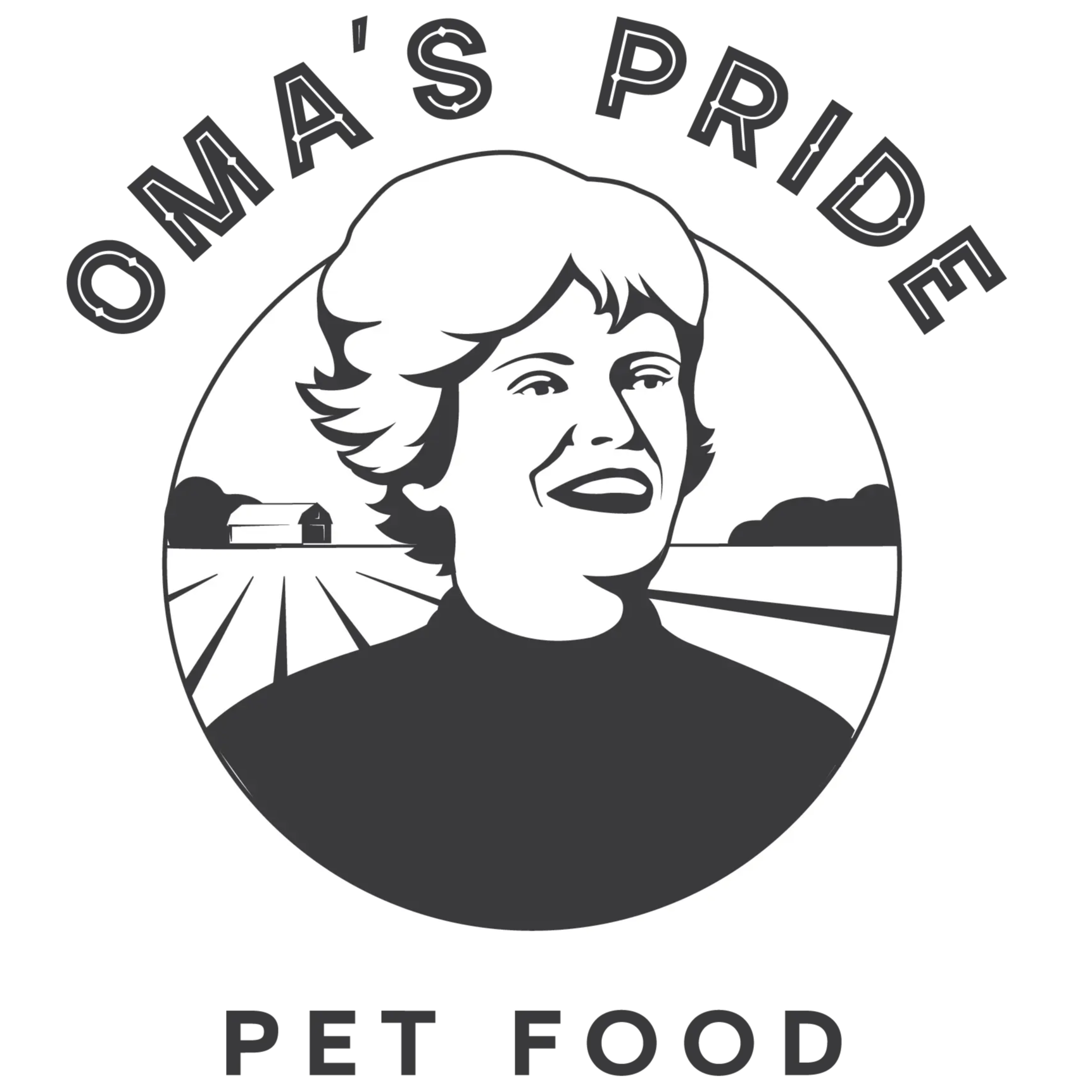Oma's Pride raw pet food logo.