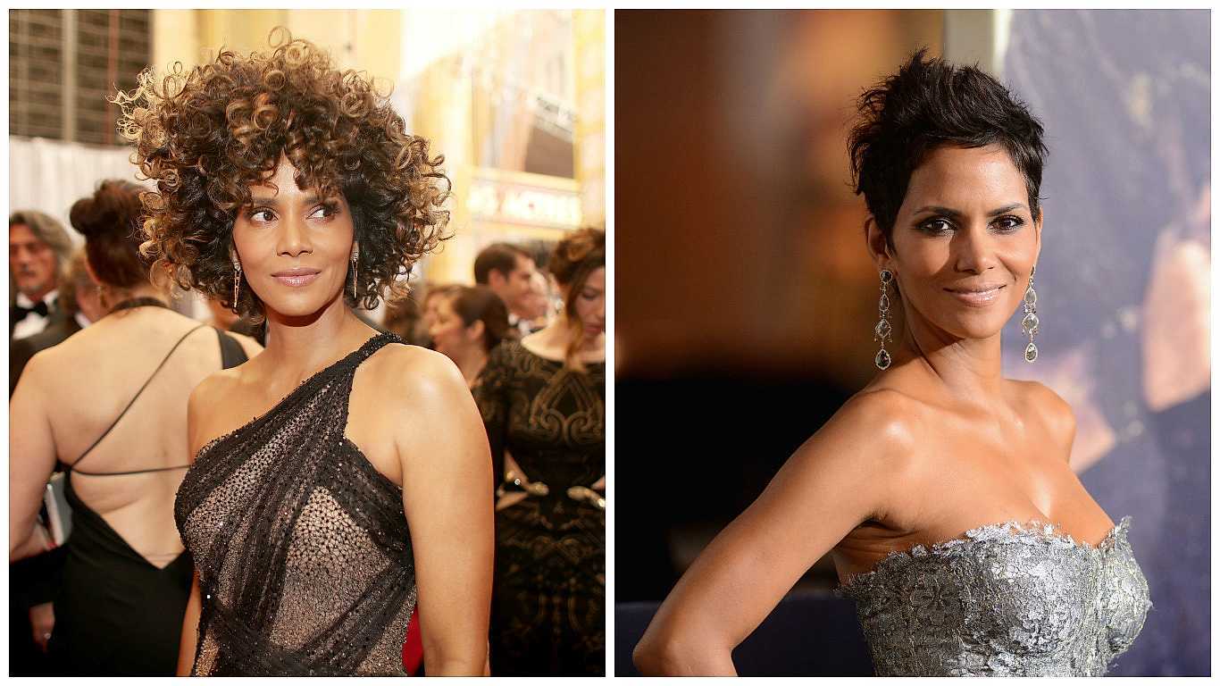 Halle Berry with curly hair 