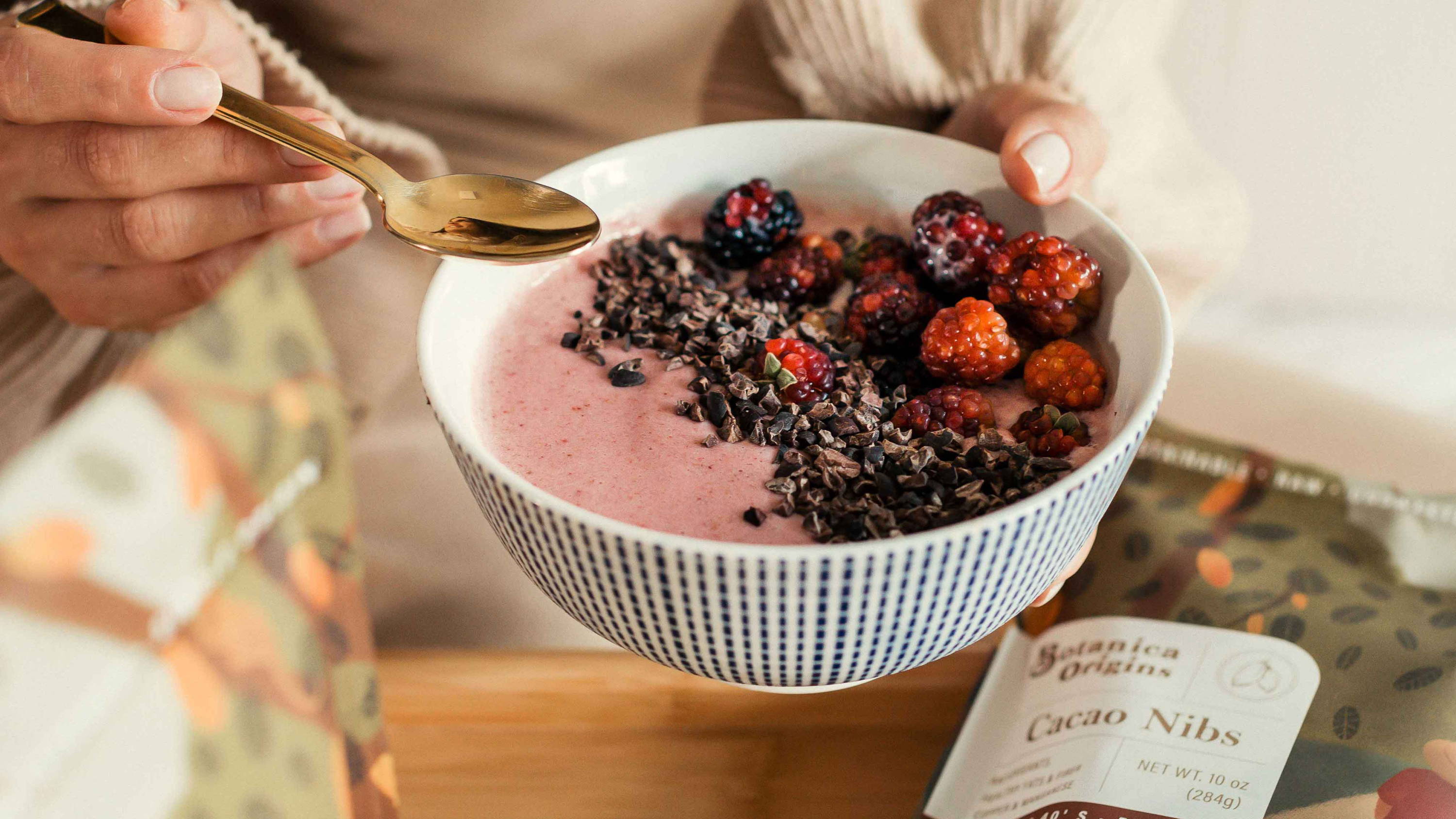 berry smoothie bowl by botanica origins