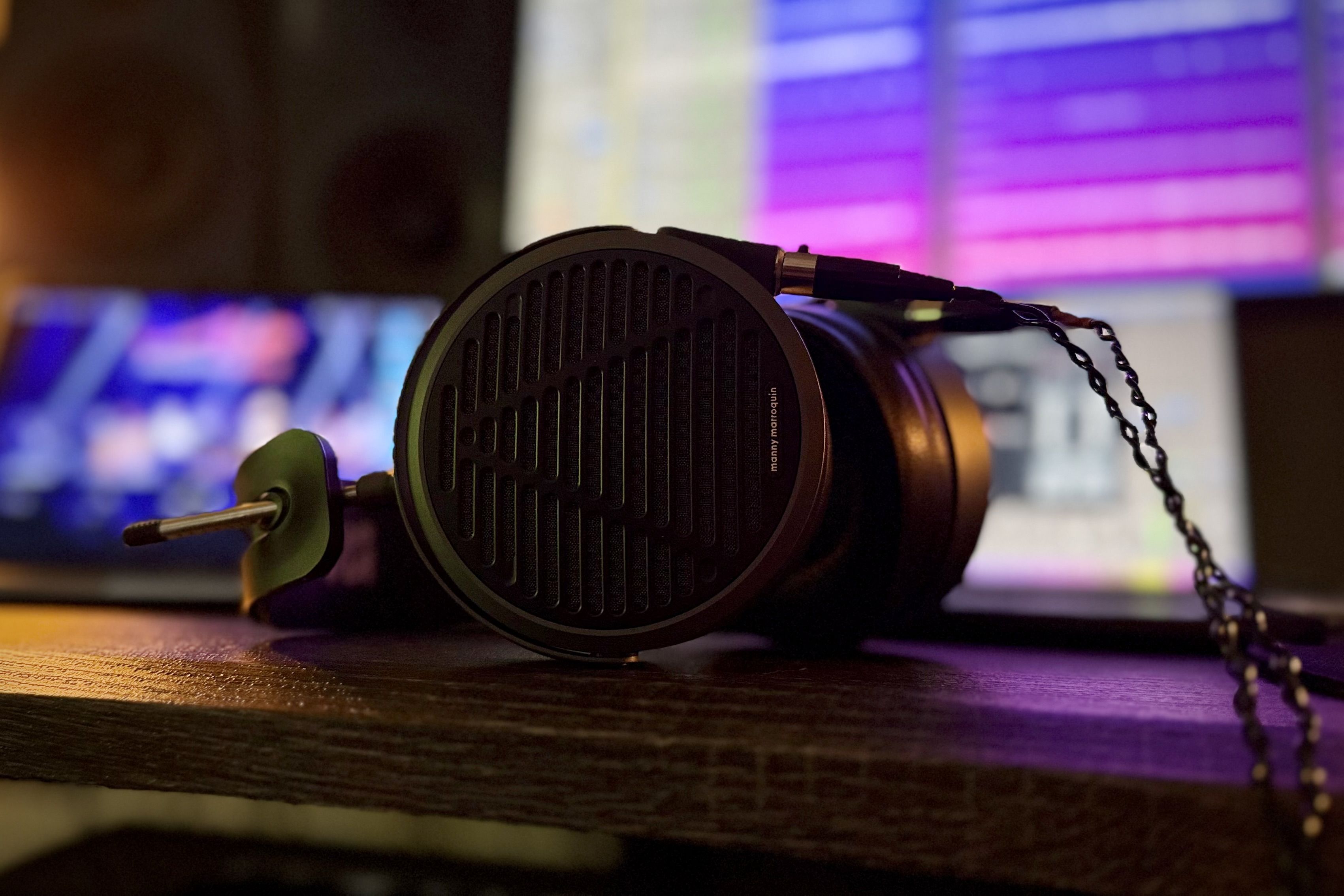 Audeze MM-500 laying on table in the studio 