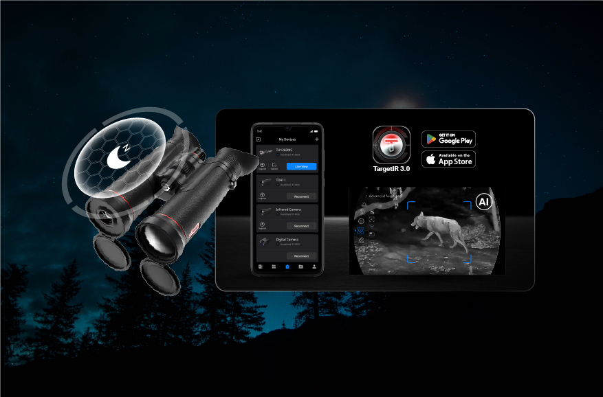 Guide TN650LS TargetIR connectivity with Auto Screen-Off and AI target tracking