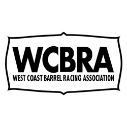 Logo of the West Coast Barrel Racing Association (WCBRA).