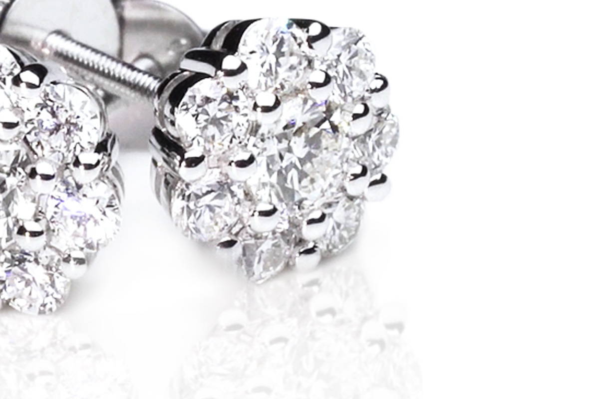 Cluster diamond Earrings