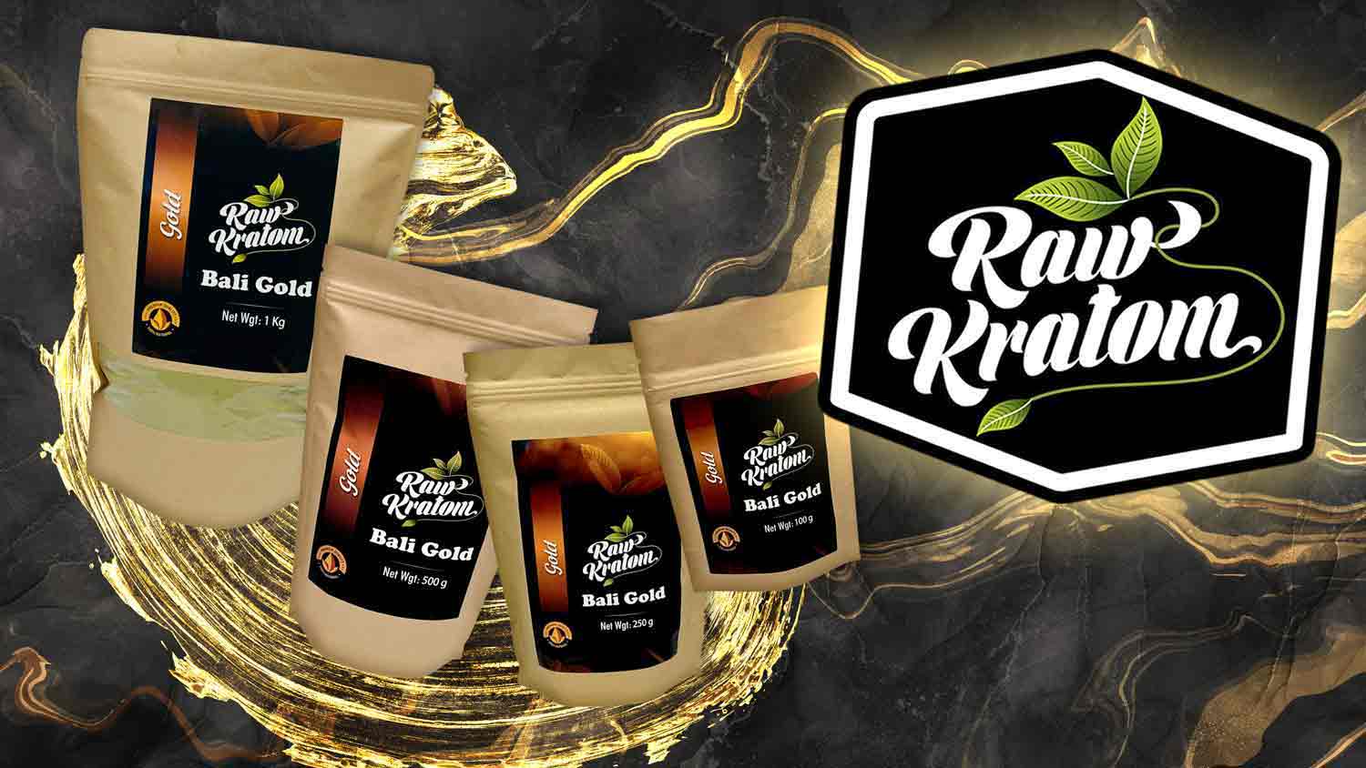 Raw Kratom Powder Gold Bali 100g, 250g, 500g, & 1,000g