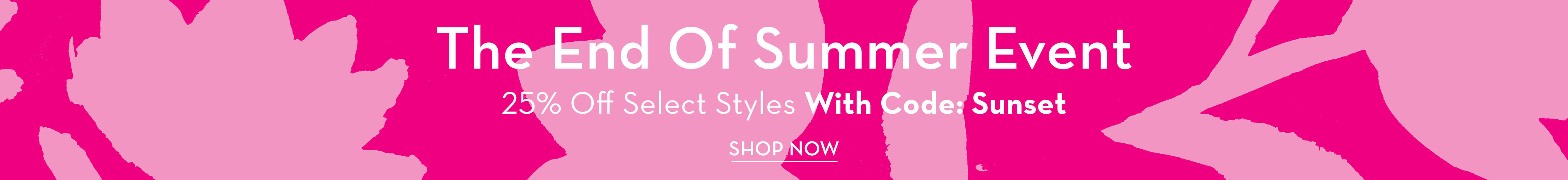 Text on a pink background announcing 