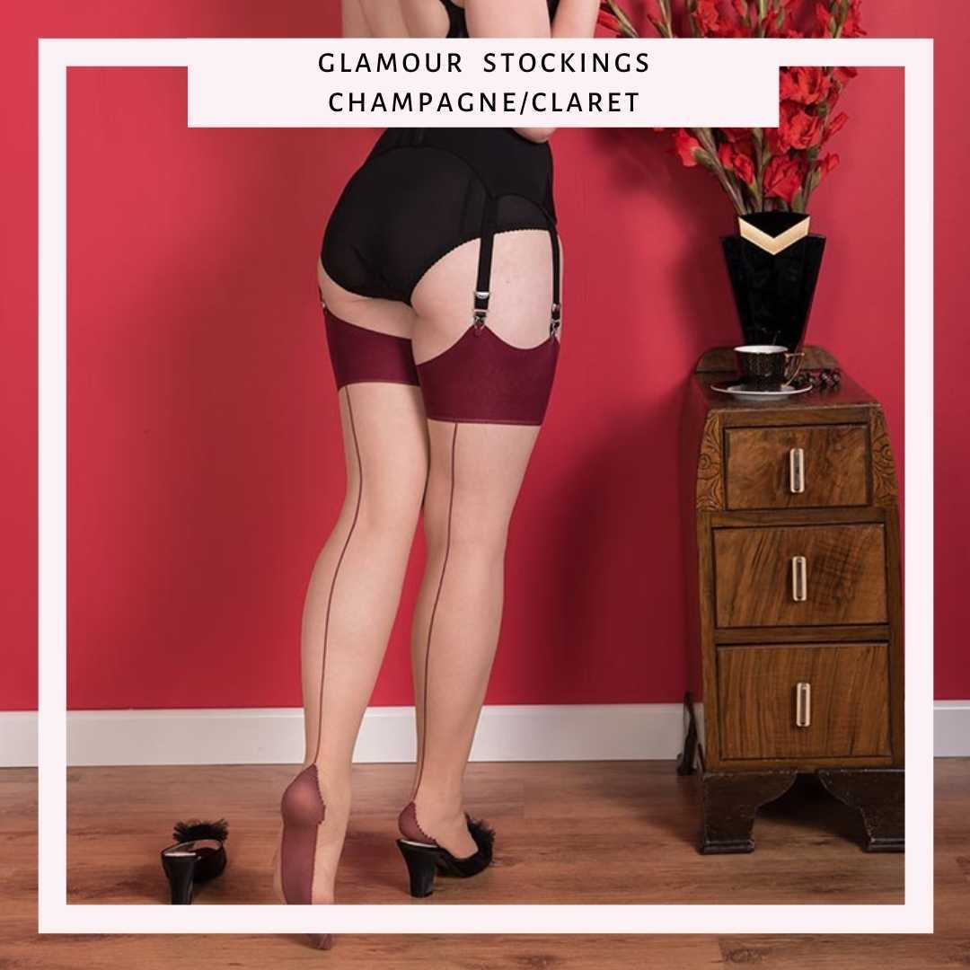 Retro stockings for suspender belts in 15 denier nylon by what katie did
