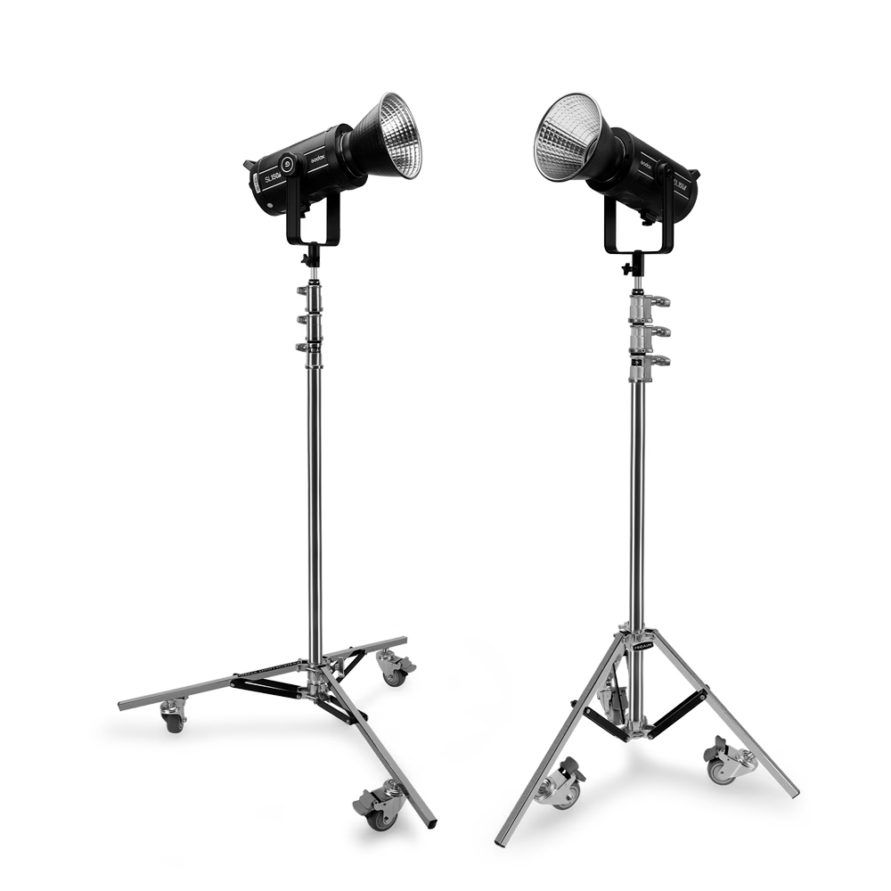 Proaim Baby 5/8” Jr. Triple Riser Roller Stand w Wheels for Studio, Photography | Max. Height: 12.2 Feet